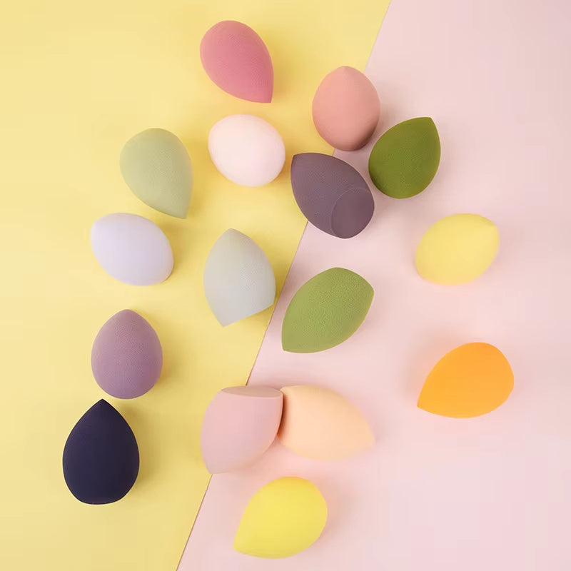 Abgeschrägte tropfenförmige Firsichherzförmige Quaste Make-Up Schwamm Set