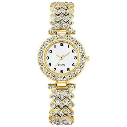 2-piece luxury set quartz bracelet women's wristwatch