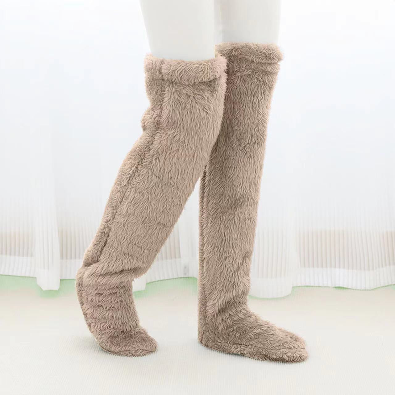Overknee-Flauschig kältebeständige Socken