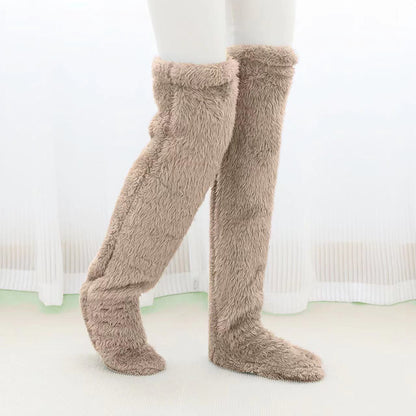 Overknee-Flauschig kältebeständige Socken