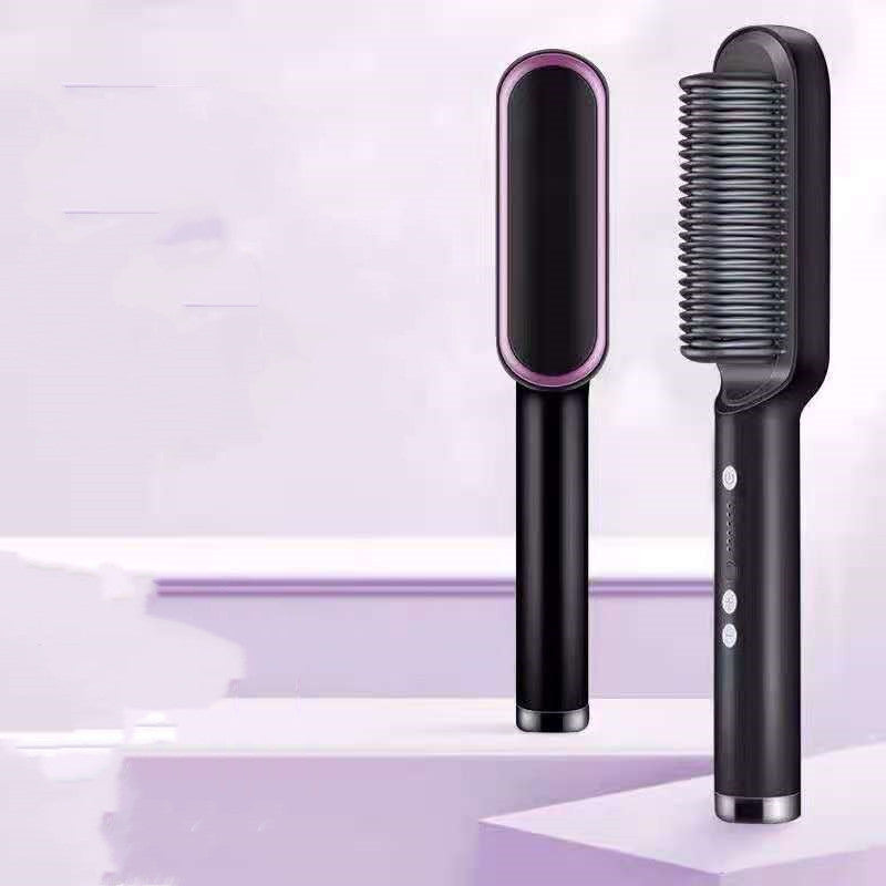 360° Doppelfunktion Locken Glätten Keramik 2-in-1-Haarglättungskamm