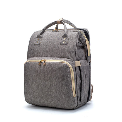 USB charging version, foldable backpack for mothers with bed, large capacity, multifunctional