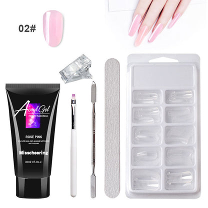 Painless nail extension gel set without paper holder – quick model, painless crystal gel set