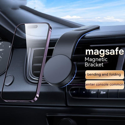 Magnetische, biegsame Auto-Handyhalterung mit kabellosem Ladegerät (15 W), kompatibel mit Smartphones