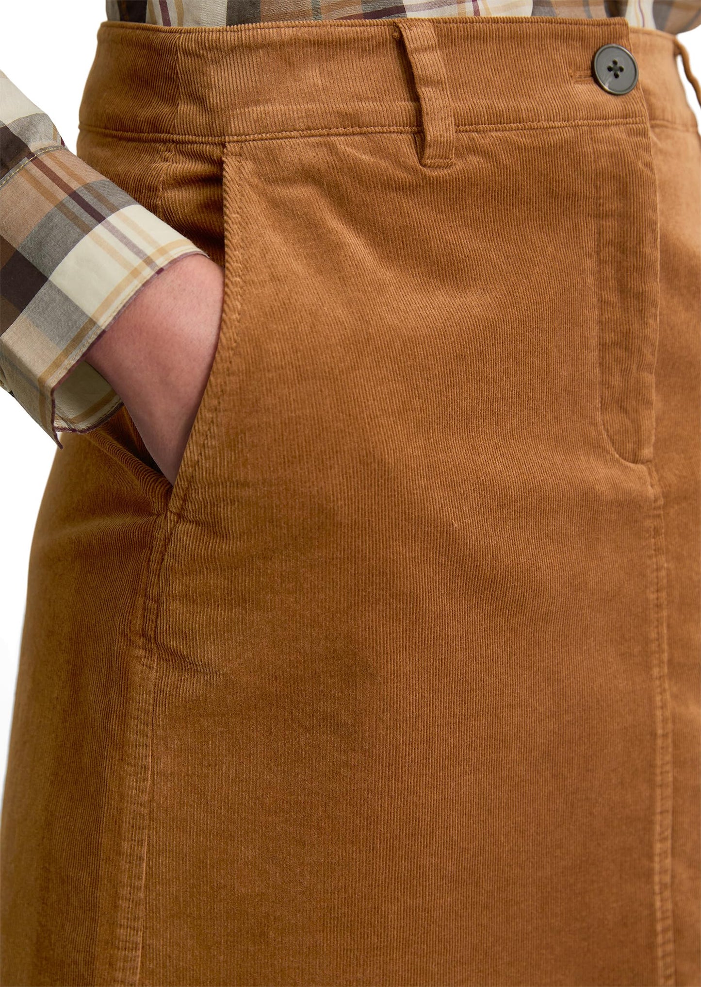 Marc OߴPolo Damen Cordrock mit Stretch-Anteil kurz, Braun (Warm Brown)