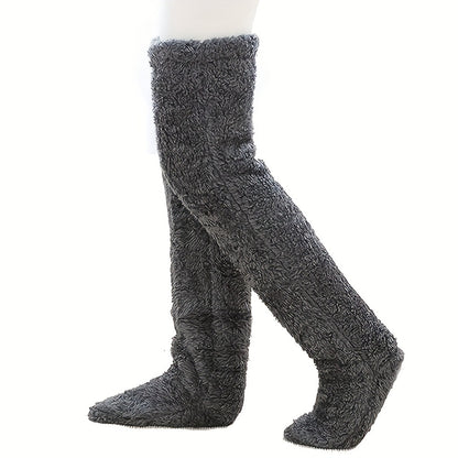 Overknee-Flauschig kältebeständige Socken