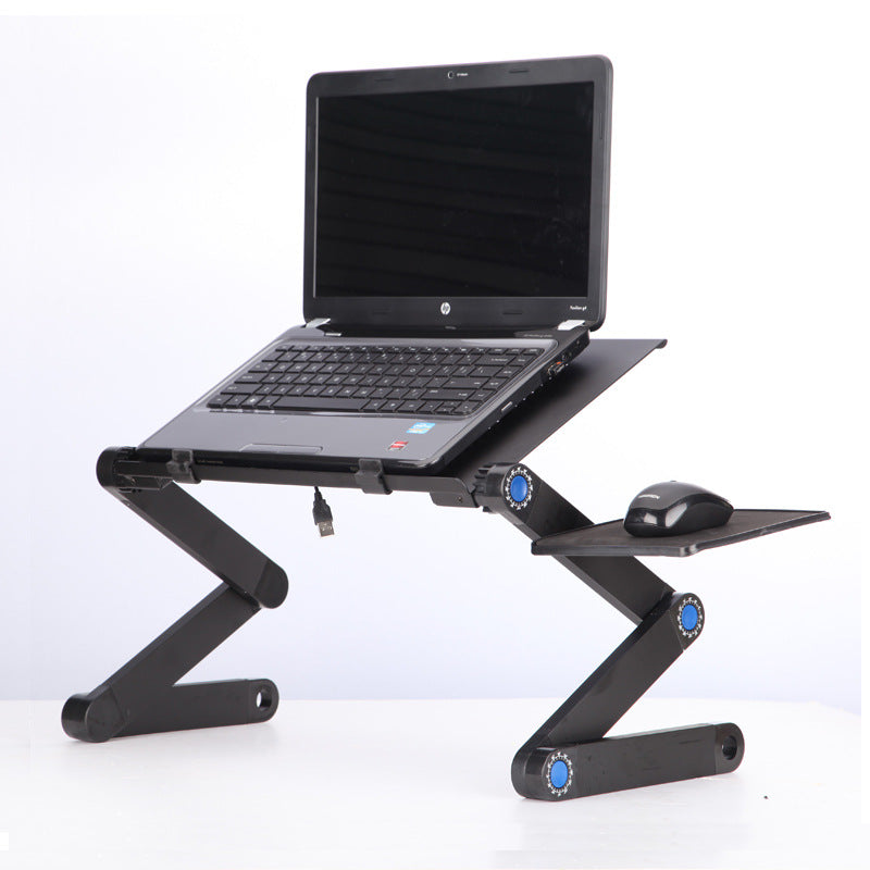 Laptop table stand with adjustable, foldable, ergonomic design, suitable for notebooks, ultrabooks, netbooks or tablets with mousepad.