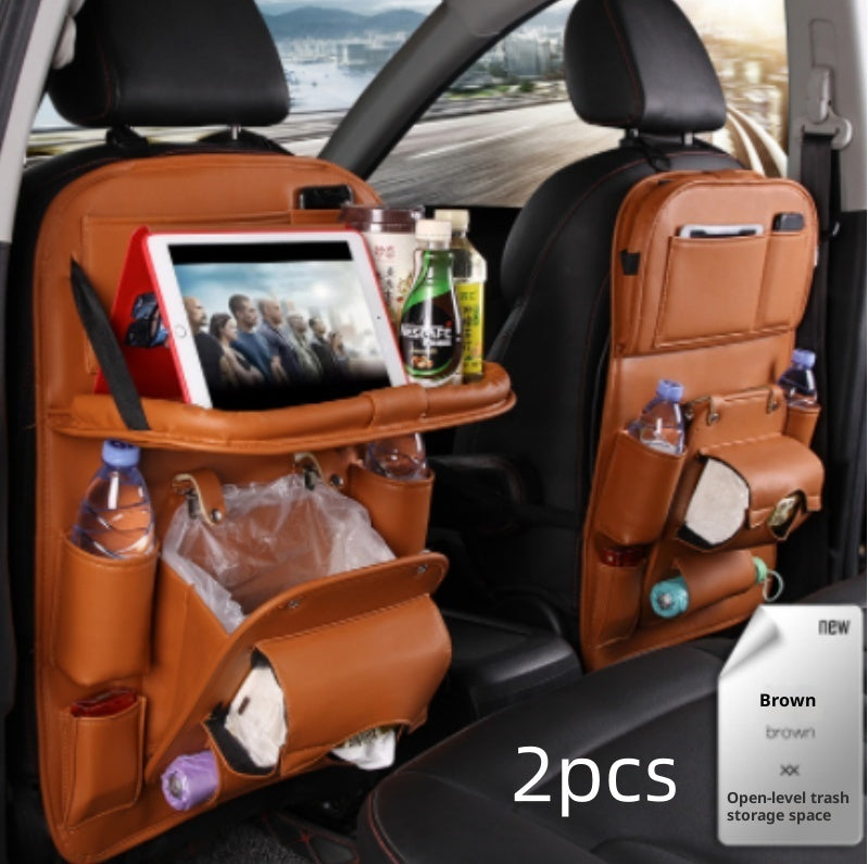 PU Leder Auto Aufbewahrungstasche Multifunktions-Rücksitzablage Hängetasche Wasserdichter Auto-Organizer Automotive Interieur Zubehör