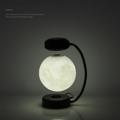 Wireless 3D LED moon night light with magnetic, floating and rotating sphere – ideal for school, office, bookstore and home.