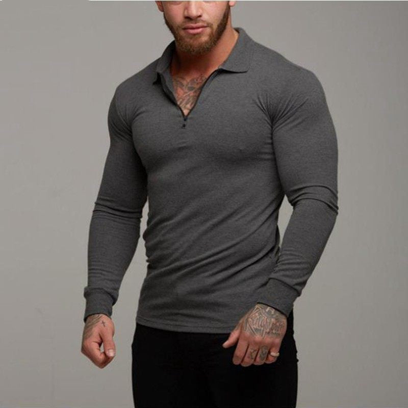 Langarm-Poloshirt