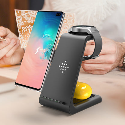 3-in-1 fast charging station: Wireless charging station with fast charging function and mobile phone holder