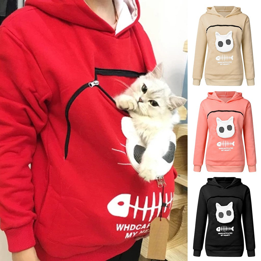 Katzenmotiv Tasche Katzen Outfit Sudadera con capucha