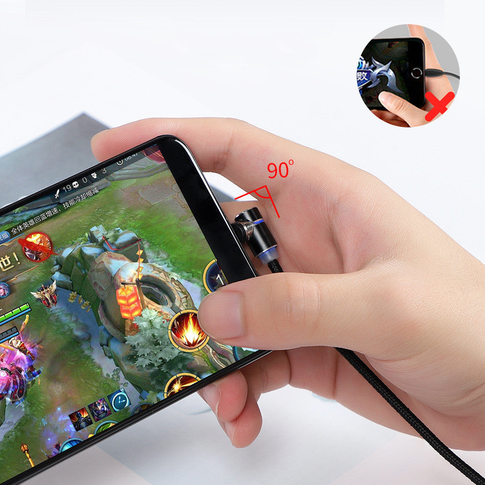 Magnetisches Ladekabel mit LED-Beleuchtung, USB-Kabel und USB Typ-C USB C