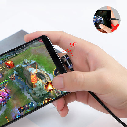 Magnetisches Ladekabel mit LED-Beleuchtung, USB-Kabel und USB Typ-C USB C