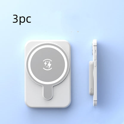 Mini power bank with fast charging function, magnetic, wireless, 5000 mAh, portable