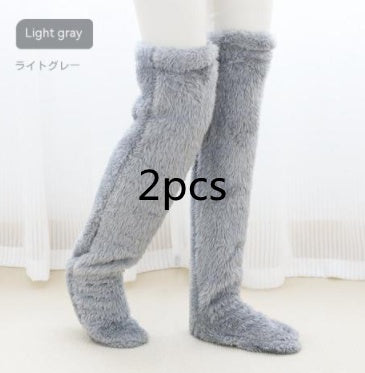 Overknee-Flauschig kältebeständige Socken