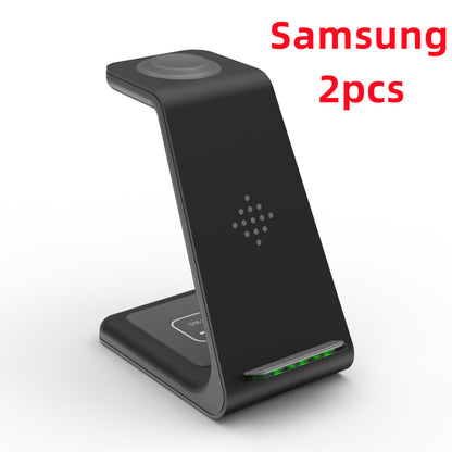 3-in-1 fast charging station: Wireless charging station with fast charging function and mobile phone holder