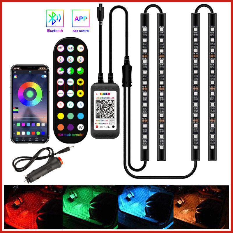 LED RGB Streifen Tasten Fernbedienung Ambientebeleuchtung 4er-Set