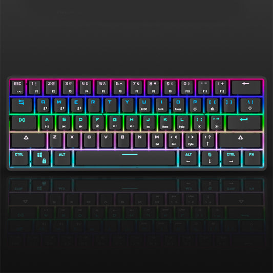 Wireless Bluetooth keyboard with colored PBT keycaps, mechanical keyboard
