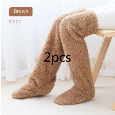 Overknee-Flauschig kältebeständige Socken