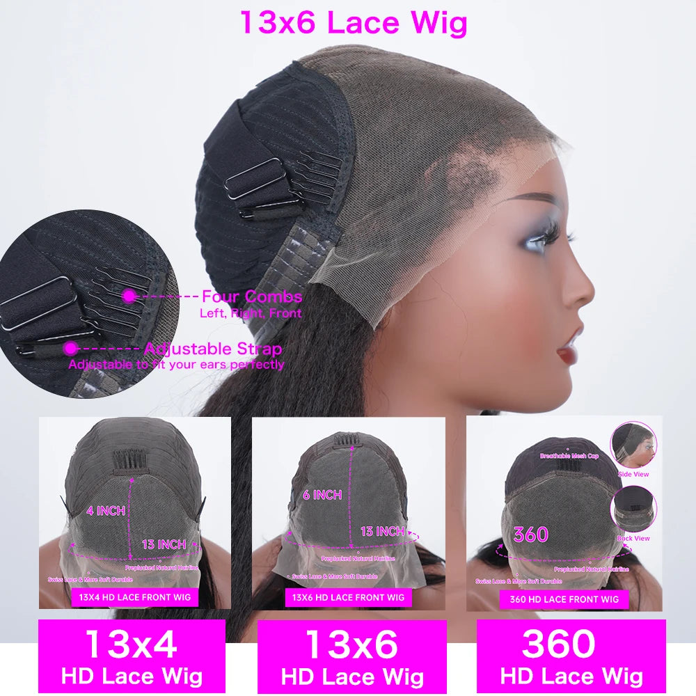 13x4 Knochenglatte Lace Front Perücke 13x6 HD Transparent Brasilianische 30 40 Zoll Echthaar Perücken für schwarze Frauen 360 Lace Frontal Perücke