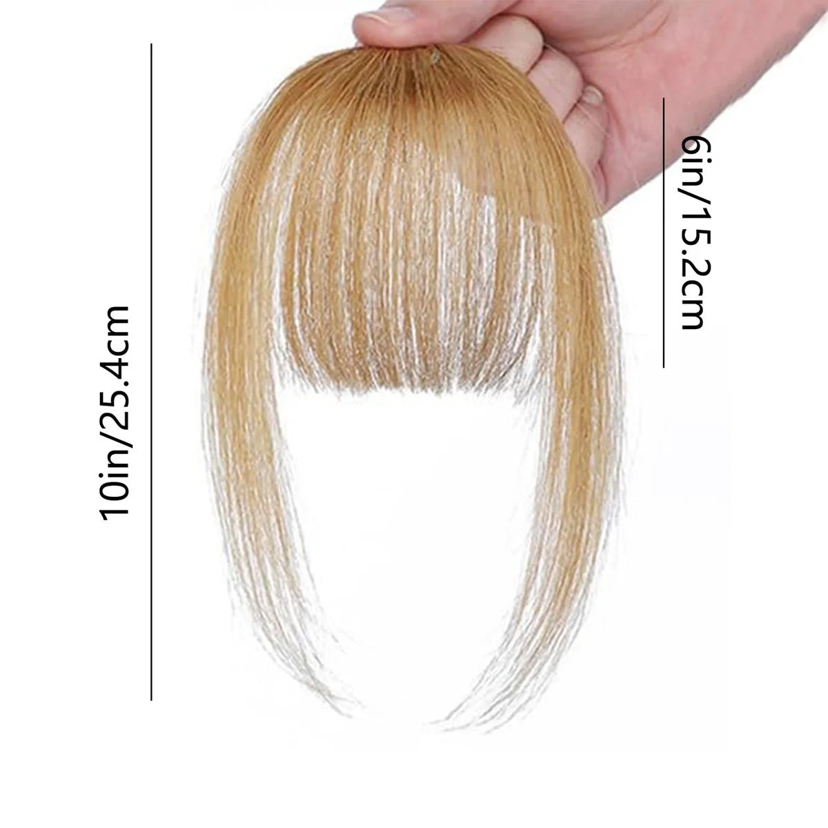 Human Hair Wispy French Bangs with Temples,Curved Fringe Hair Accessories,Clip in Air Bangs,Kawaii Hairpieces Quick Hair Change