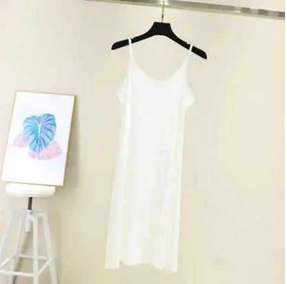 Spring Summer 2026 Woman Tank Dress Casual Modal Sexy Camisole Elastic Female Home Beach Dresses O-Neck Camis Sexy Dress