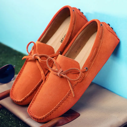 Fashion Men Shoes Genuine Leather Casual Summer Shoes Classic Mens Loafers Elegantes Slip On Men's Flats Plus Male Driving Shoes