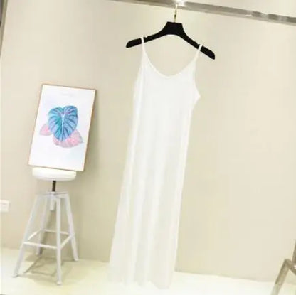 Spring Summer 2026 Woman Tank Dress Casual Modal Sexy Camisole Elastic Female Home Beach Dresses O-Neck Camis Sexy Dress