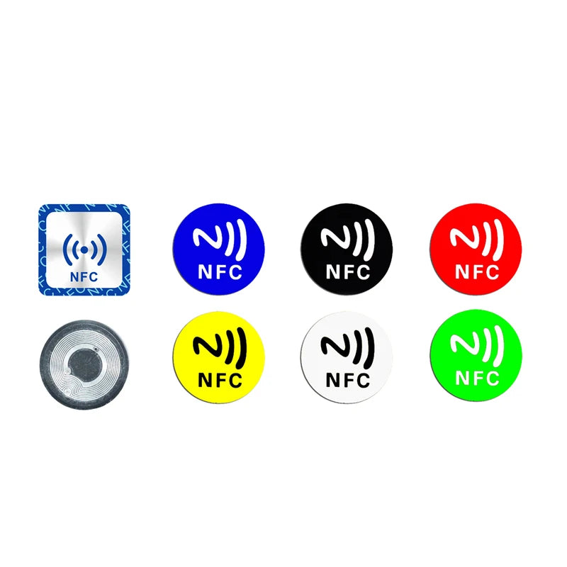 6 Stück NFC Ntag213 Ntag215 Ntag216 TAG Aufkleber 213 13,56MHz Universelles Etikett RFID Token Patrol Ultralight für Amiibo Etc