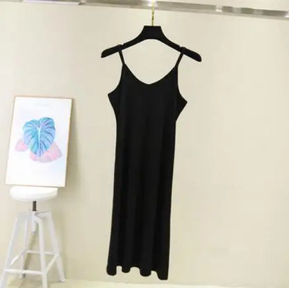 Spring Summer 2026 Woman Tank Dress Casual Modal Sexy Camisole Elastic Female Home Beach Dresses O-Neck Camis Sexy Dress