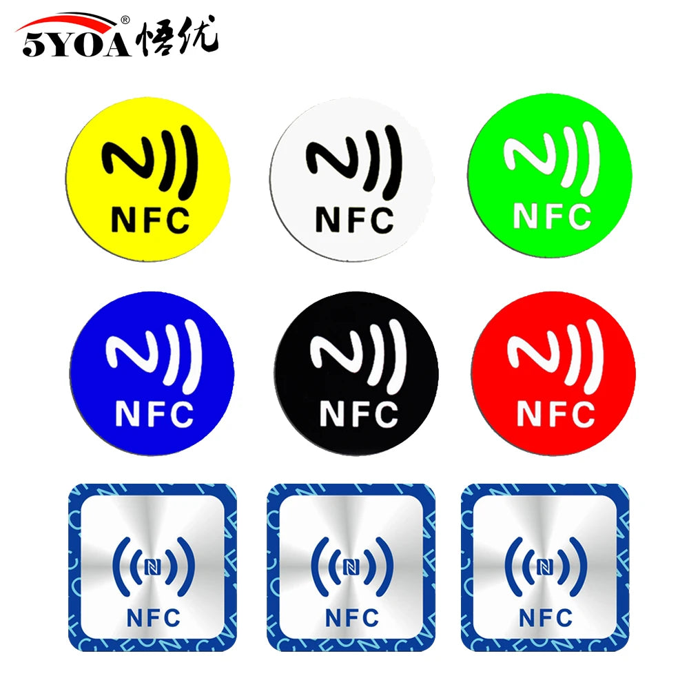 6 Stück NFC Ntag213 Ntag215 Ntag216 TAG Aufkleber 213 13,56MHz Universelles Etikett RFID Token Patrol Ultralight für Amiibo Etc