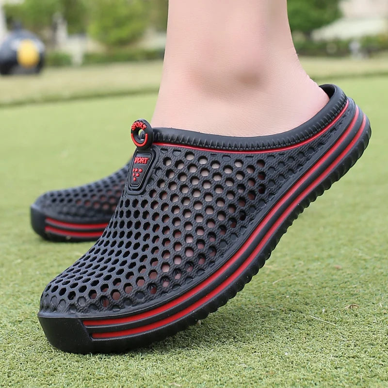 YRZL Herrenschuhe Strandpantoffeln Unisex Hohl Casual Damen Strandsandalen Flip-Flops Schuhe Rutschfest Größe 36-45 Herrenpantoffeln