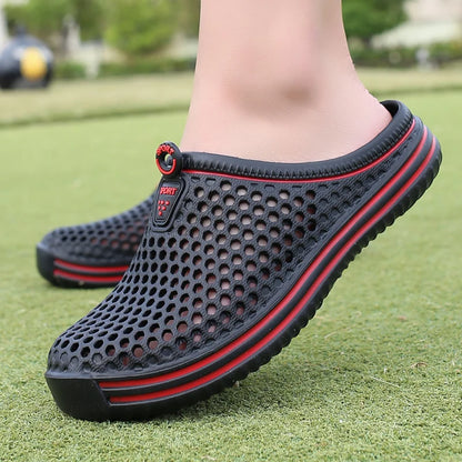 YRZL Herrenschuhe Strandpantoffeln Unisex Hohl Casual Damen Strandsandalen Flip-Flops Schuhe Rutschfest Größe 36-45 Herrenpantoffeln