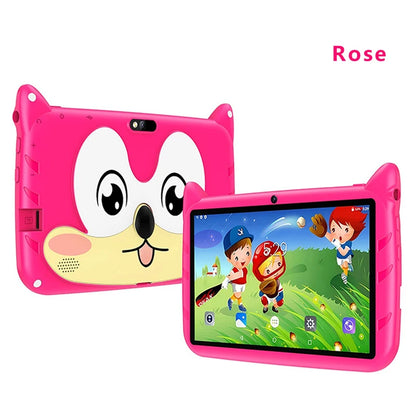 New 7" Kids Tablet with Cartoon Pattern Quad Core 4GB+64GB ROM Bluetooth 5G WiFi Learning Education Game Children's Gift