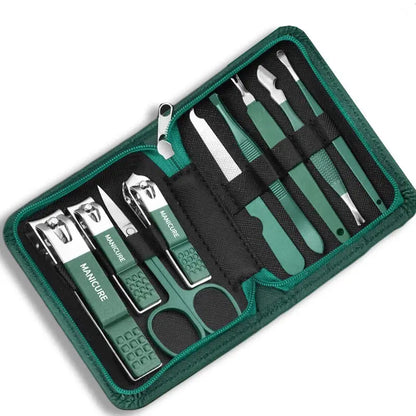 Professionelles 7/10/12/18-teiliges Nagelpflegeset aus Edelstahl Maniküre & Pediküre Set Nagelknipser Set mit Reiseetui