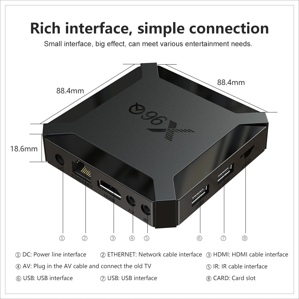 X96Q TV Box Android 10.0 4K Allwinner H313 Quad Core 2.4G Wifi Google Player Youtube Media Player X96 2GB 16GB Smart Set Top Box