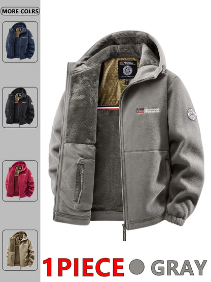Men's Autumn and Winter Outdoor Hooded Jacket, Suitable for Daily Wear at Home, for Travel, Parties, Commuting, Outdoor Fashion Versatile, Enhances Temperament, Streetwear, Travel Wear.