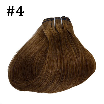 Clip In Hair Extensions Real Human Hair Color #4 Chocolate Brown Clip In Hair Extensions 8pcs Hair Natural Black Color 24 Inches