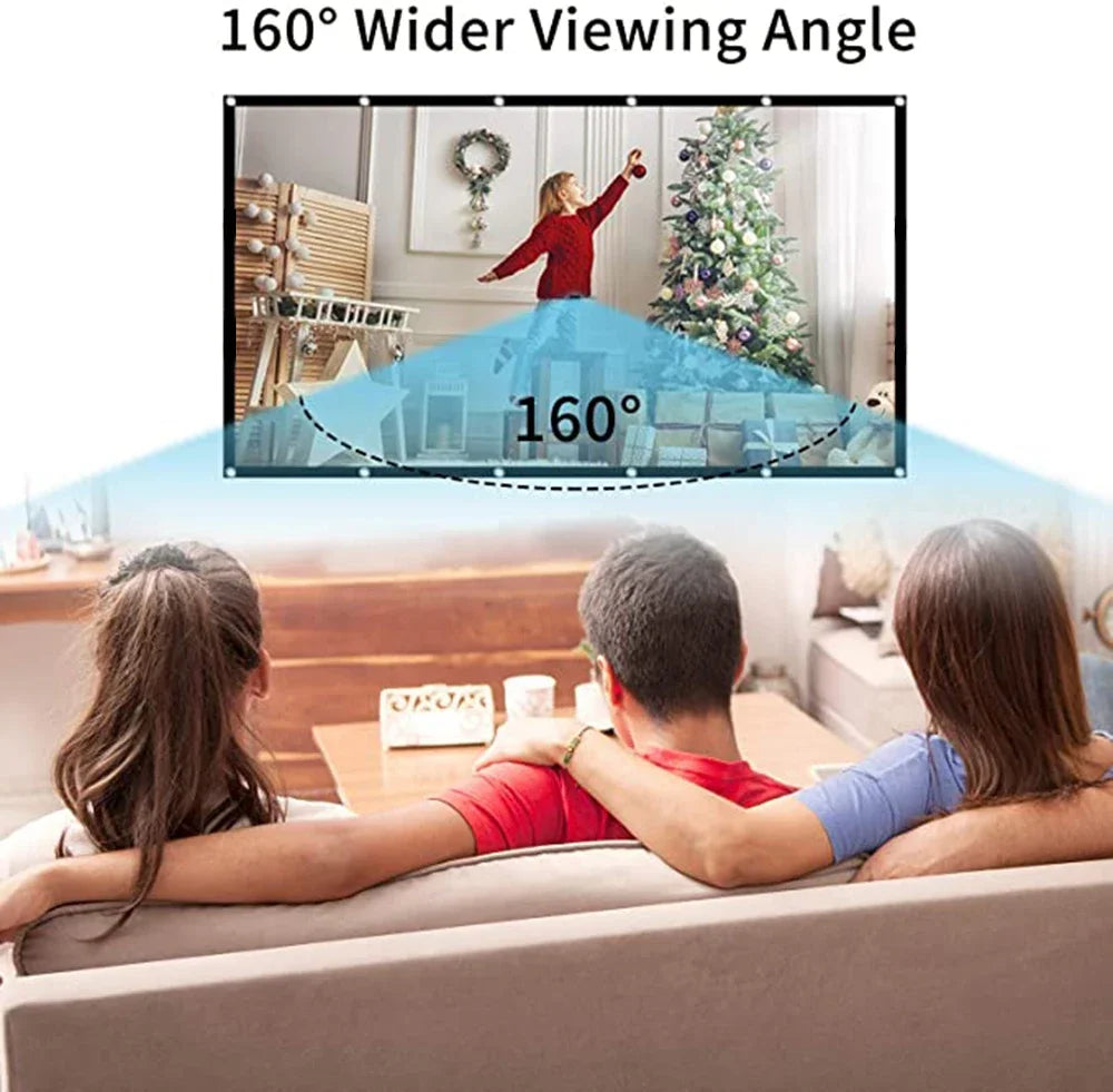 60 72 84 100 120 150 Zoll einfache faltbare Projektionsleinwand 100 Zoll Vorhang 16:9 Outdoor Full HD 2K 4K Projektorleinwand Vorhang