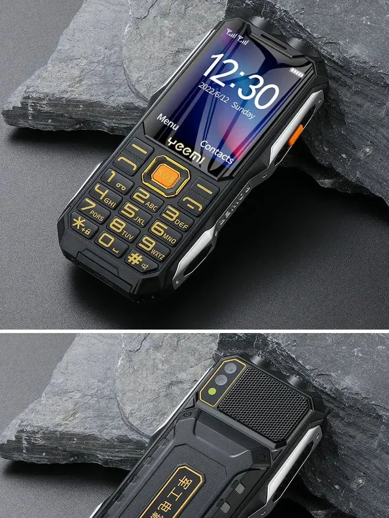 Q8 GSM 2G Robustes Mobiltelefon Großer Akku Doppelte Taschenlampe 2,4-Zoll-HD-Bildschirm Dual-SIM Große Tasten Günstiges Handy für Senioren