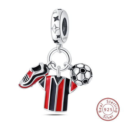 Original 925 Sterling Silber Rote Charm Perlen Rotwein Chili Hantel Anhänger für Frauen Passend für DIY Armband Geburtstag Schmuck Geschenk
