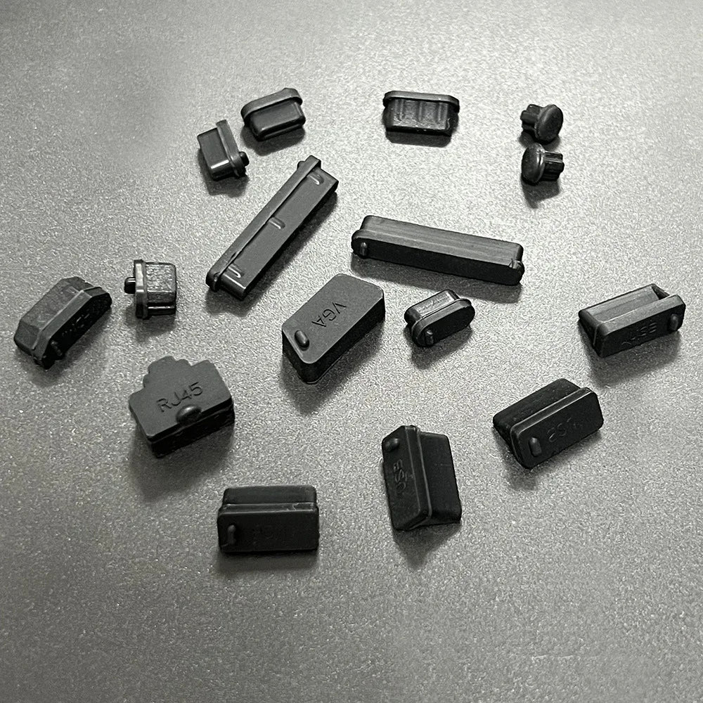 16-teiliges Set universeller staubdichter Notebook-Anschlussstecker Silikon-Protektor USB elastischer Laptop-Computer-Abdeckungsstopper