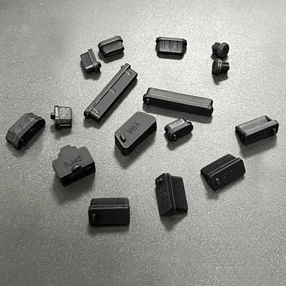 16-teiliges Set universeller staubdichter Notebook-Anschlussstecker Silikon-Protektor USB elastischer Laptop-Computer-Abdeckungsstopper