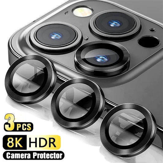 3 Stk. Kamera-Objektivschutz aus Glas für iPhone 11 12 13 14 15 16 Pro Max 12 13 Mini Schutzglas für iPhone 14 15 16 Plus
