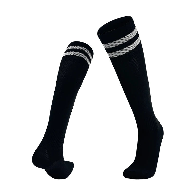 Kinder Fußballsocken Sport Rutschfeste Lange Schlauch Fußballstrümpfe Basketball Atmungsaktive Kniestrümpfe Gestreifte Jungen Mädchen Socken
