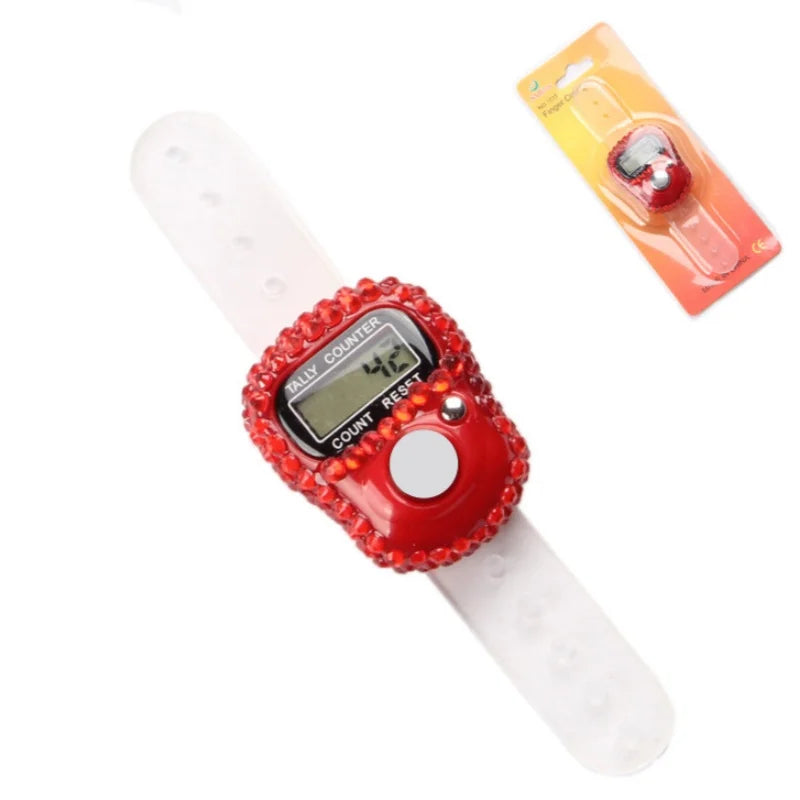 Resetierbarer Fingerzähler Ring Mini LCD Digitaler Display Zähler, Handzähler, Stichzähler, Stricken, Runden, Angeln, Golf und Reihe
