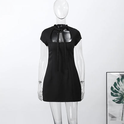 Fashion Summer Hollow Out Women Dress Belt Zipper Hip Package Slimming Polka Dot Skirt Sexy Female Party Dress 2026