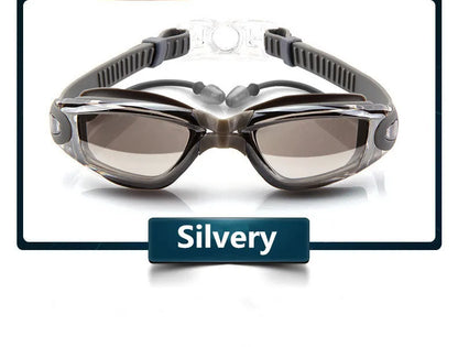 Schwimmbrille Erwachsene Poolbrille Anti-Beschlag Männer Frauen UV-Schutz Optisch Wasserdichte Schwimmbrille mit Ohrstöpseln