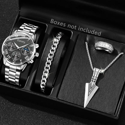 Mode Herren Edelstahl Uhr Luxus Kalender Quarz Armbanduhr Herren Business Uhren für Männer Uhr Montre Homme